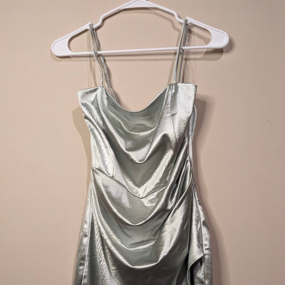 Sage Green Silk Windsor Dress